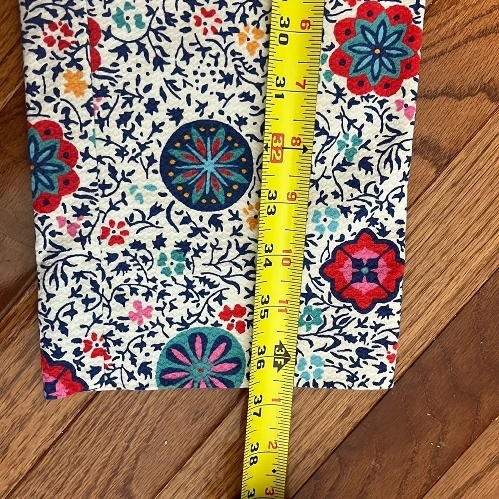 Boden Al Fresco Colorful Floral Print Slim Fit‎ 7/8 Cropped Side Zip Pants Boho - Picture 13 of 14
